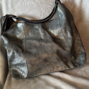 Sondra Roberts Shimmery Silver&Blue Shoulder Bag